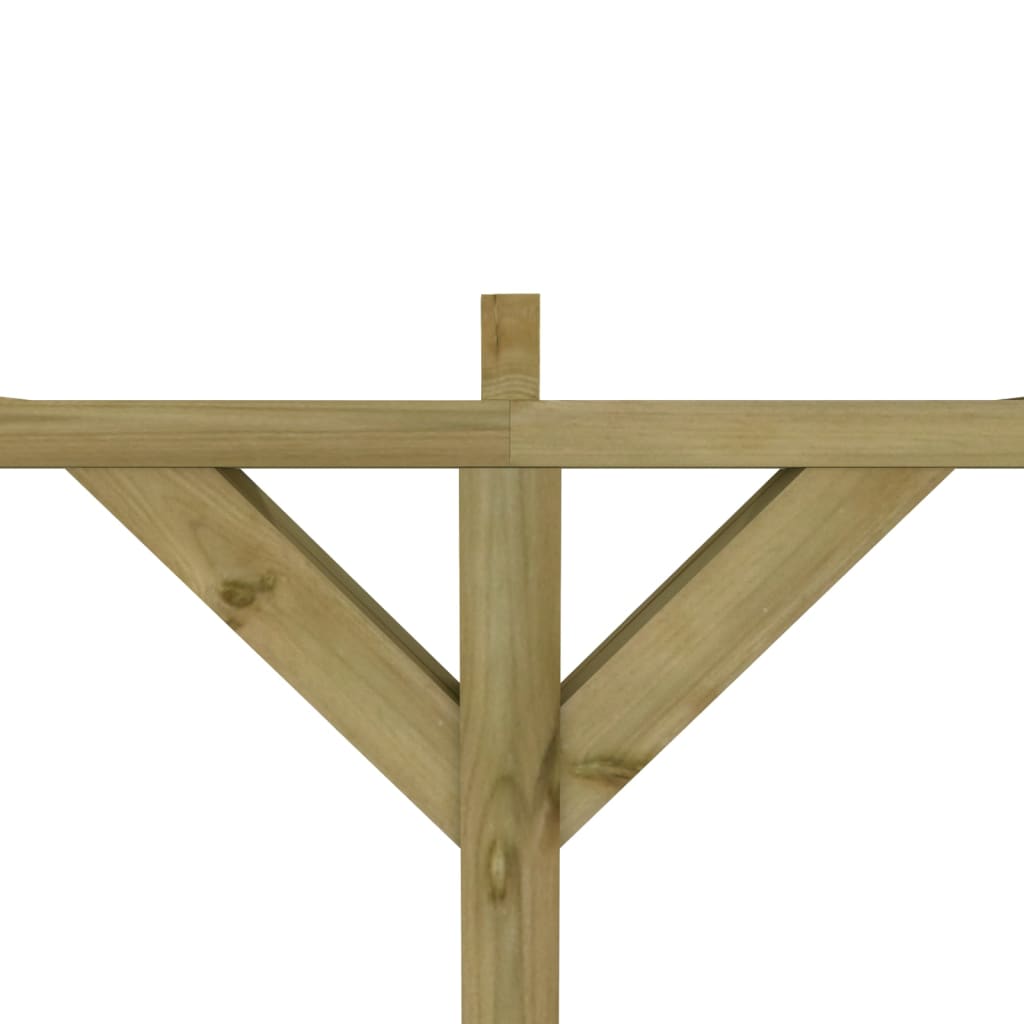 vidaXL Pérgola inclinada 2x4x2,2 m madeira