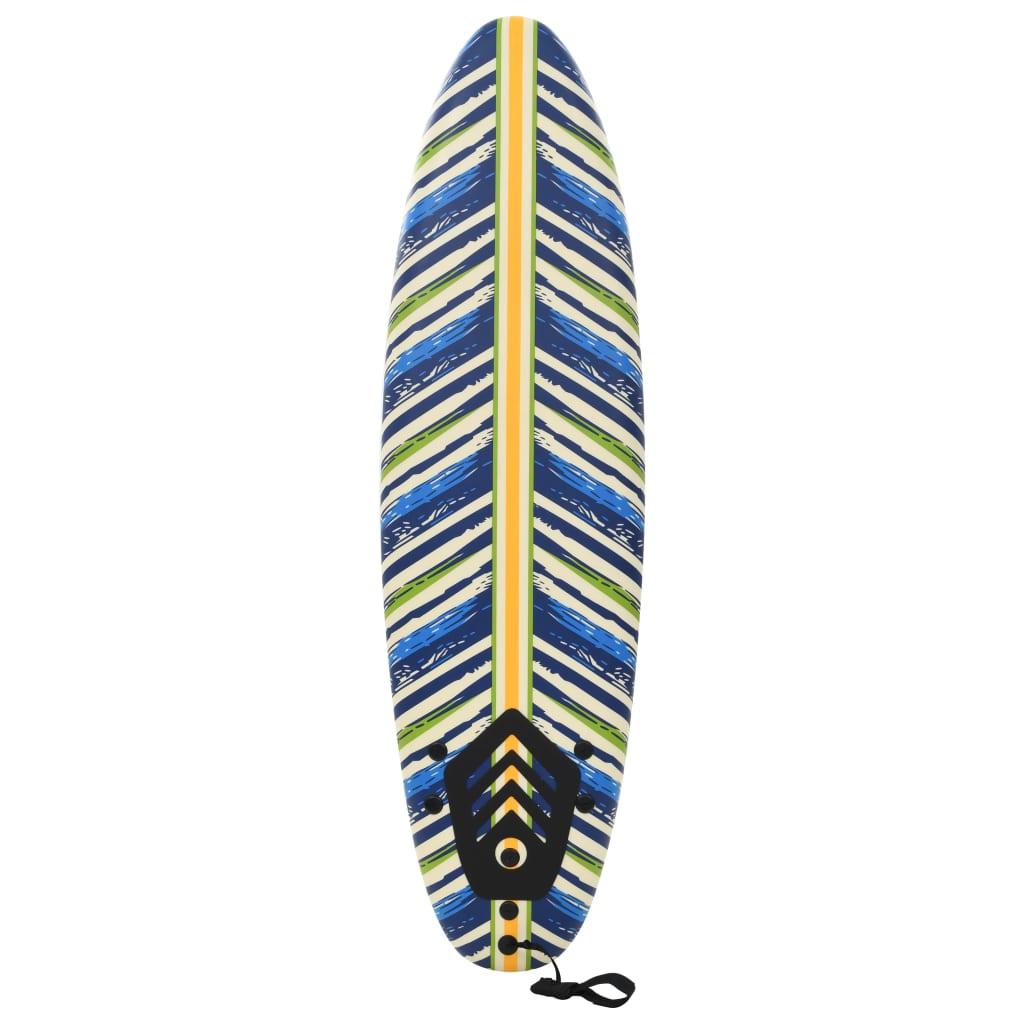 vidaXL Prancha de surf design folhas 170 cm