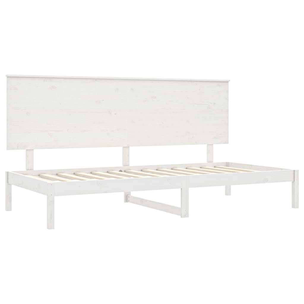 vidaXL Sofá-cama 80x200 cm madeira de pinho maciça branco