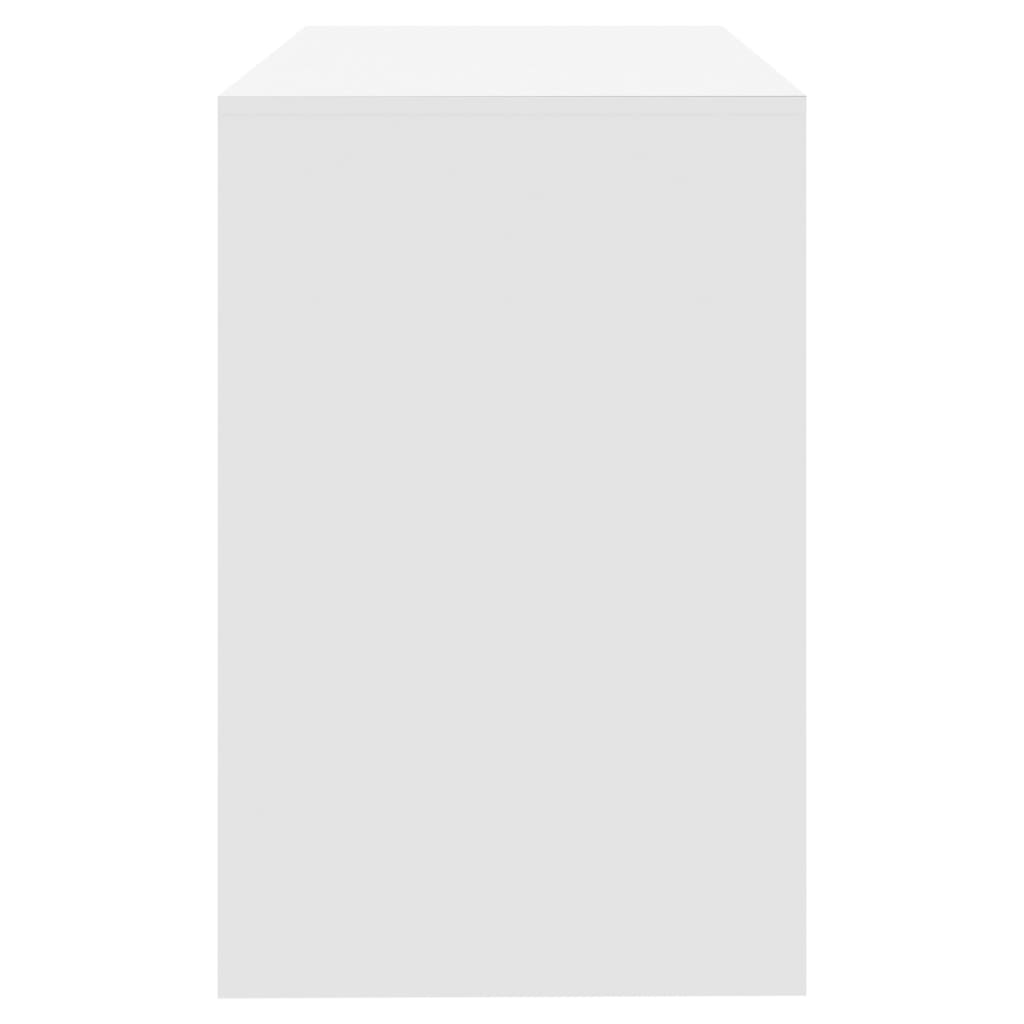 vidaXL Secretária 101x50x76,5 cm aglomerado branco