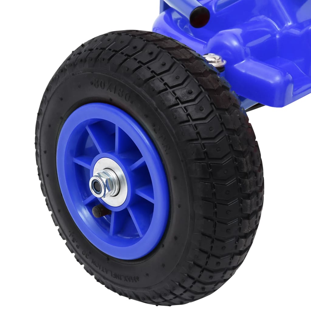 vidaXL Kart a pedais com pneus pneumáticos azul