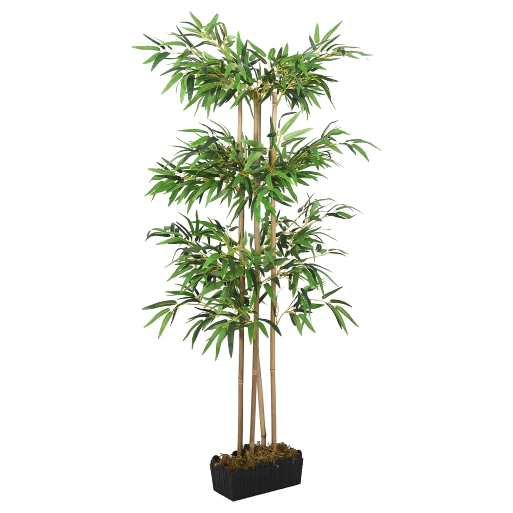vidaXL Árvore de bambu artificial 380 folhas 80 cm verde