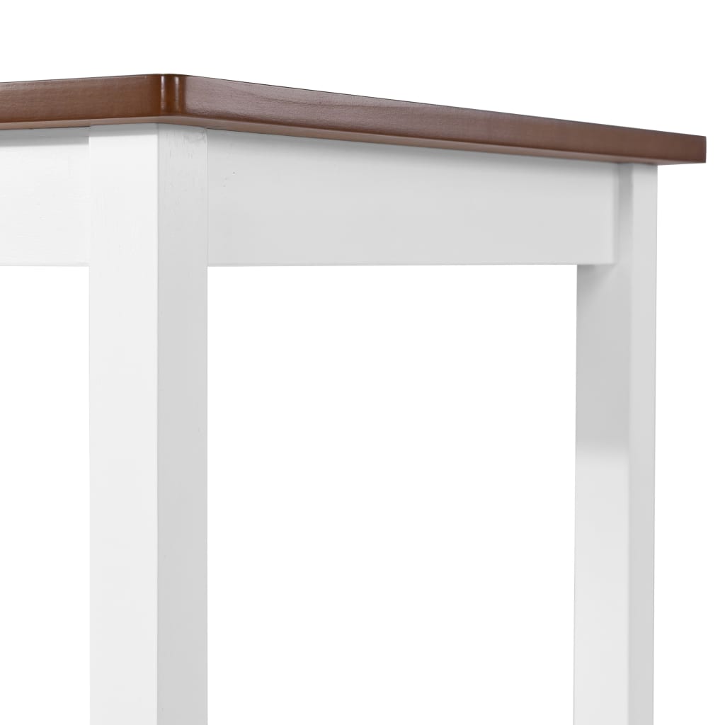 vidaXL Conjunto mesa e bancos de bar 3 pcs madeira maciça
