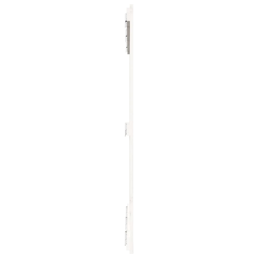 vidaXL Cabeceira de parede 127,5x3x110 cm pinho maciço branco