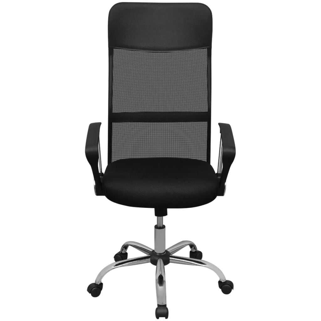 vidaXL Cadeira de escritório PU 61,5 x 60 cm preto