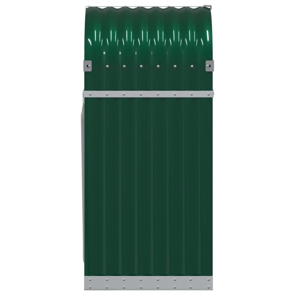 vidaXL Suporte de lenha 40x45x100 cm aço galvanizado verde