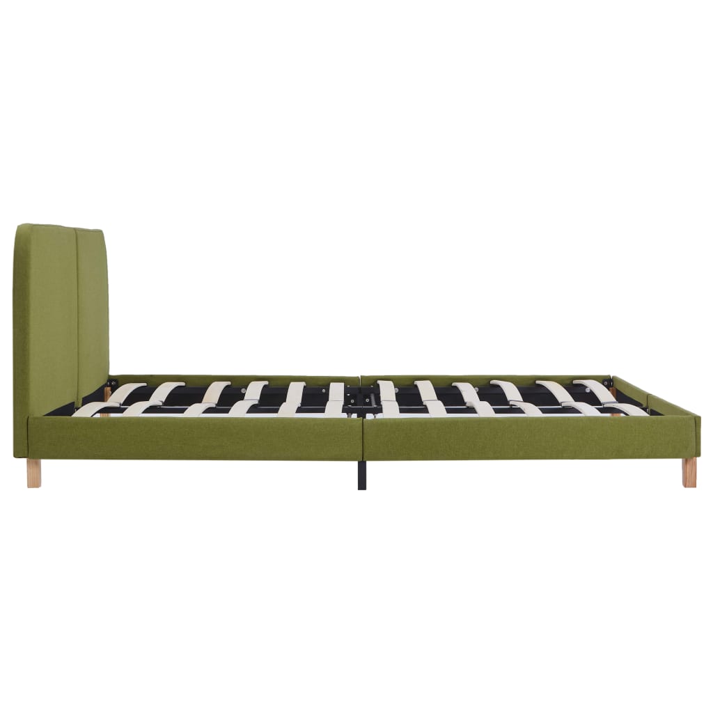 vidaXL Estrutura de cama 160x200 cm tecido verde