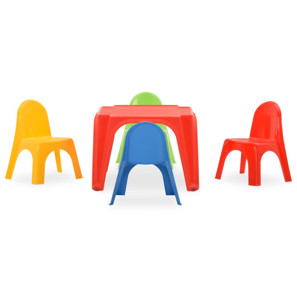 vidaXL Conjunto de mesa e cadeiras de jantar para crianças PP