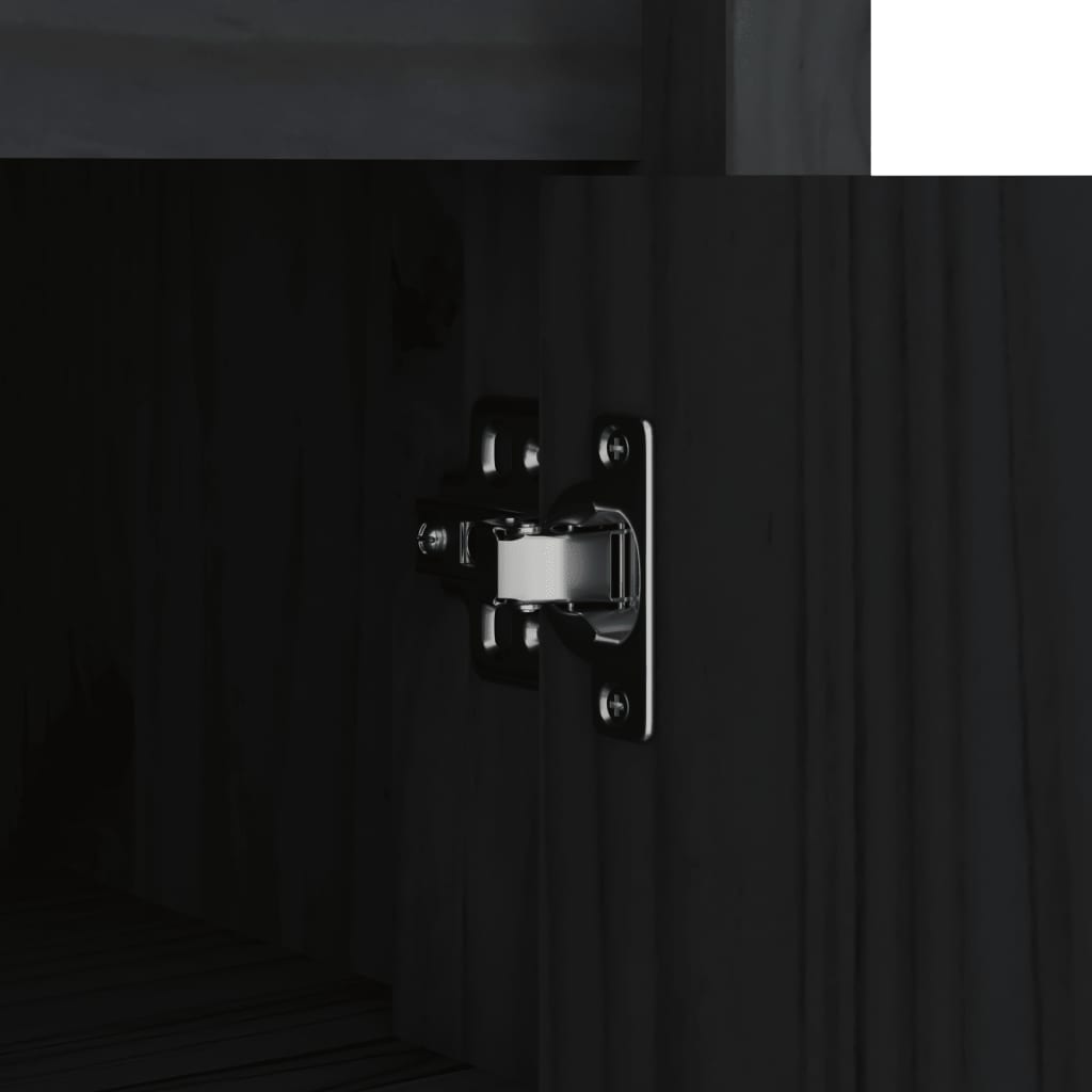 vidaXL Armário de cozinha p/ exterior 106x55x64 cm pinho maciço preto