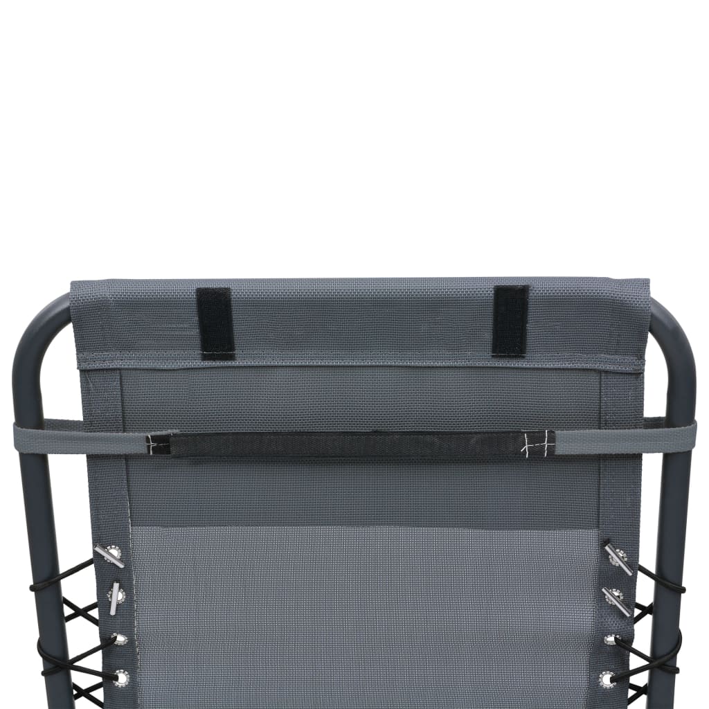 vidaXL Encosto cabeça cadeira de pátio 40x7,5x15 cm textilene cinza