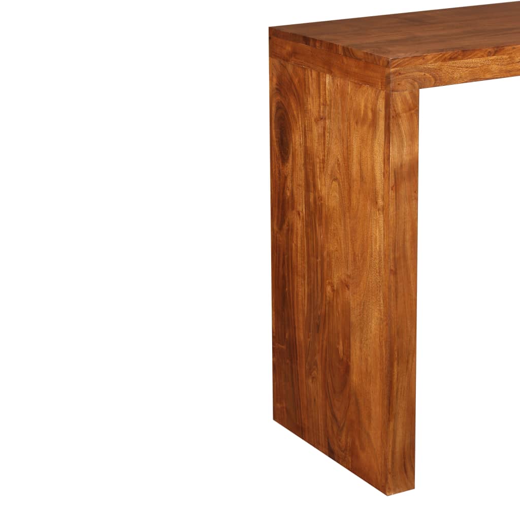 vidaXL Mesa consola madeira maciça c/ acabamento a mel 110x40x76 cm
