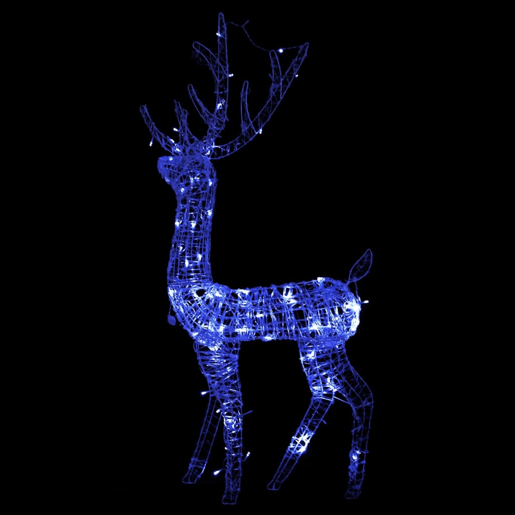 vidaXL Rena decorativa de Natal 140 LEDs 120 cm acrílico azul