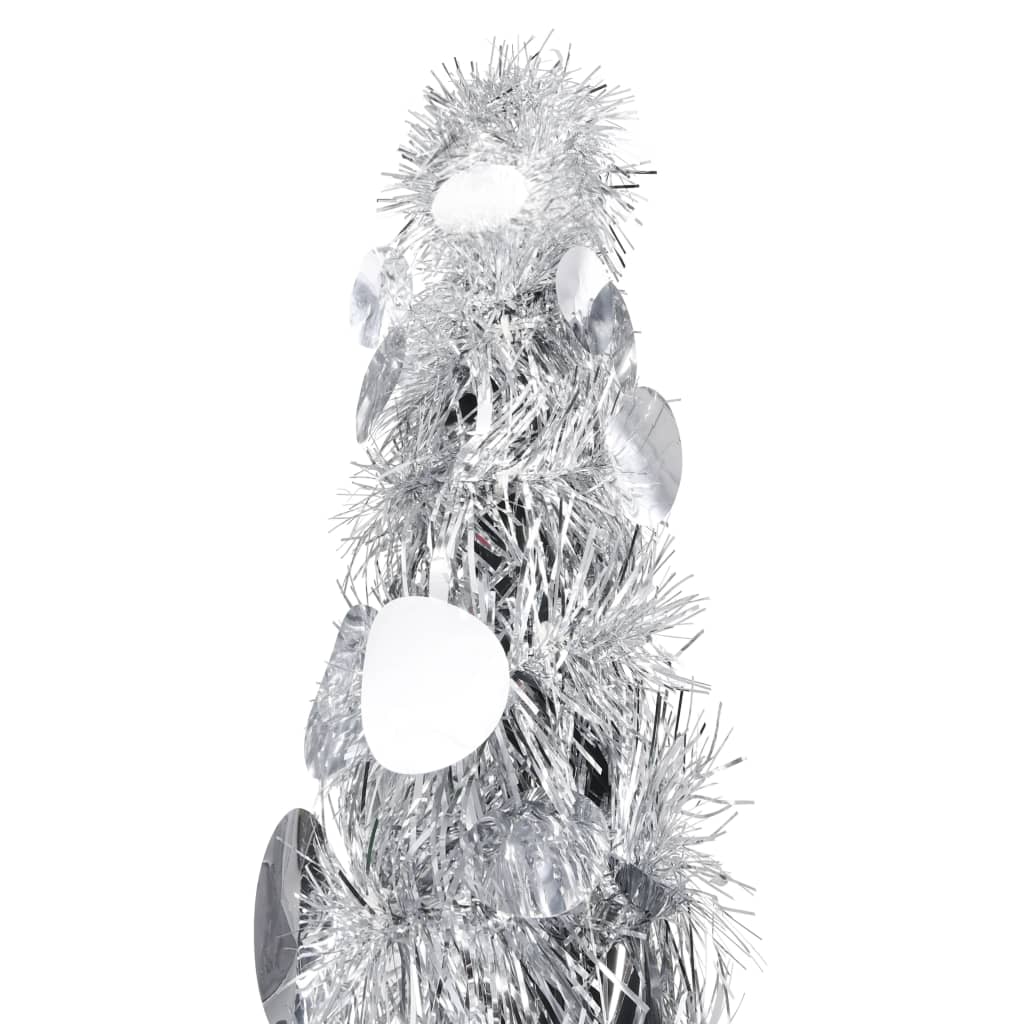 vidaXL Árvore de Natal pop-up artificial 180 cm PET prateado