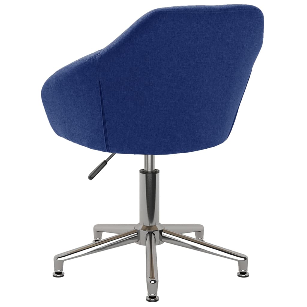 vidaXL Cadeira de escritório giratória tecido azul