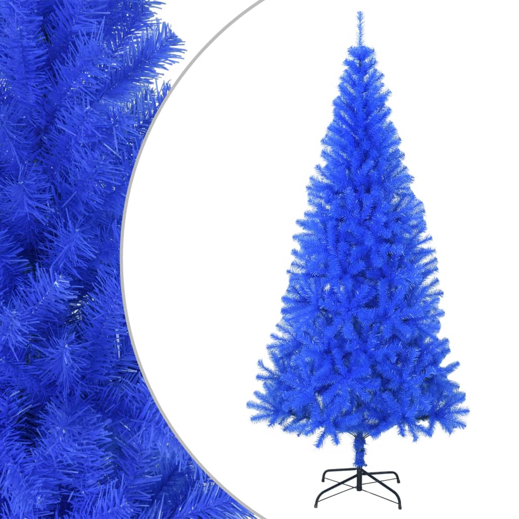 vidaXL Árvore de Natal artificial com suporte 240 cm PVC azul