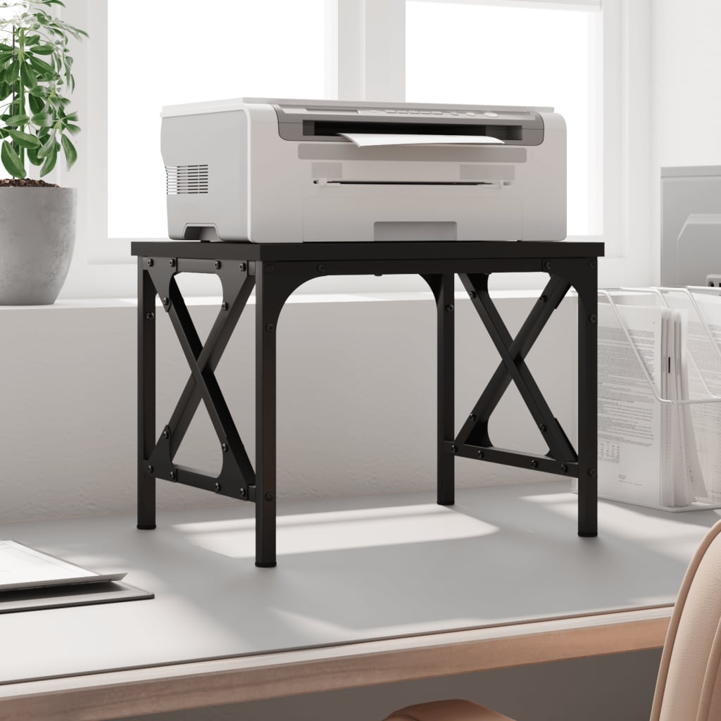 vidaXL Suporte de impressora 40x30x31 cm derivados madeira preto