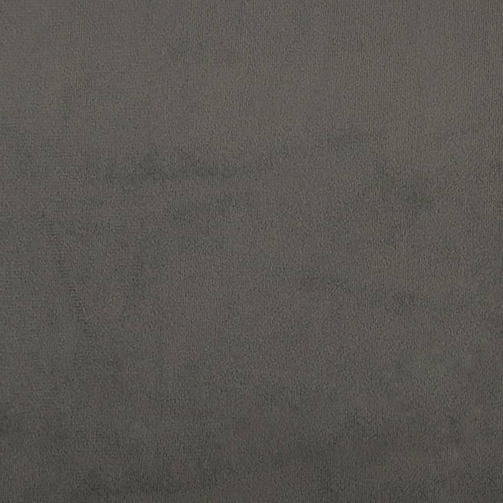 vidaXL Cabeceira de cama c/ abas veludo 83x16x78/88 cm cinzento-escuro