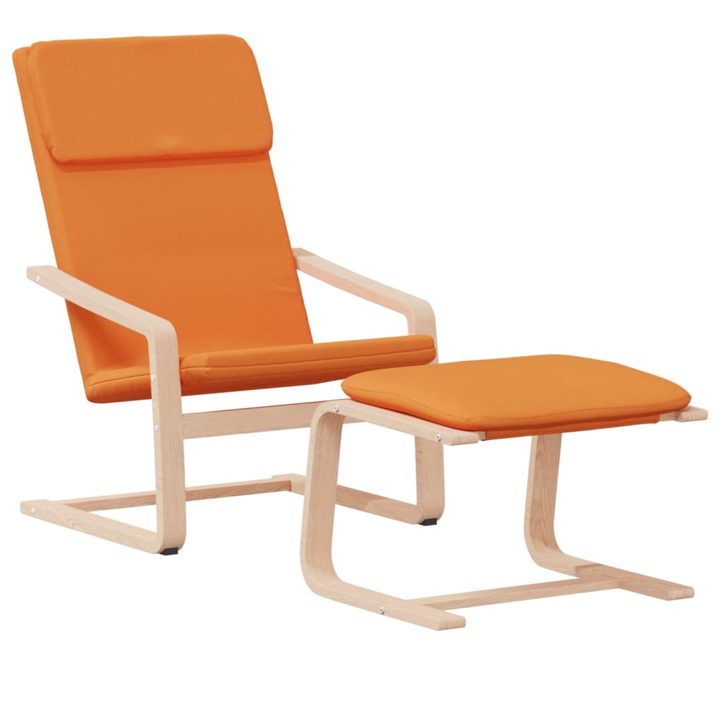vidaXL Cadeira de descanso com apoio de pés tecido amarelo-escuro