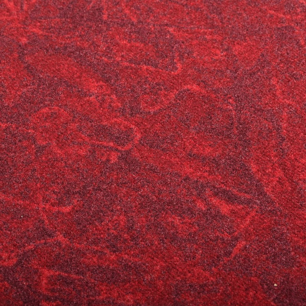 vidaXL Tapete/passadeira antiderrapante 100x200 cm vermelho