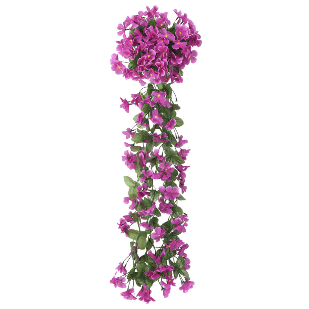 vidaXL Grinaldas de flores artificiais 3 pcs 85 cm roxo claro