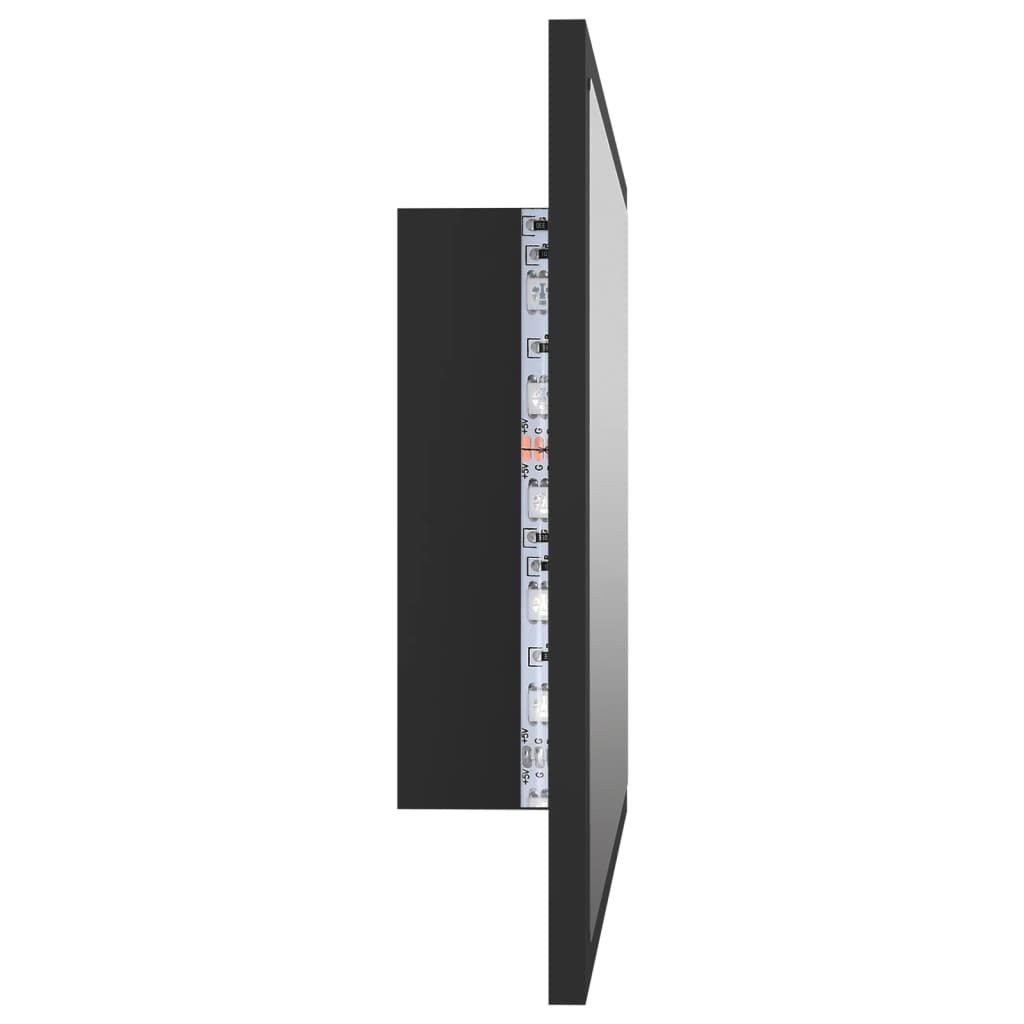 vidaXL Espelho de casa de banho com LED 60x8,5x37 cm acrílico cinzento