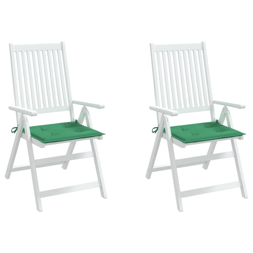 vidaXL Almofadões p/ cadeiras jardim 2pcs 40x40x3 cm oxford verde