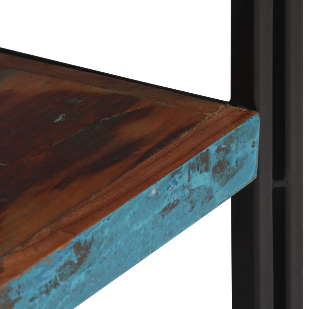 vidaXL Mesa consola em madeira recuperada maciça 120x30x76 cm
