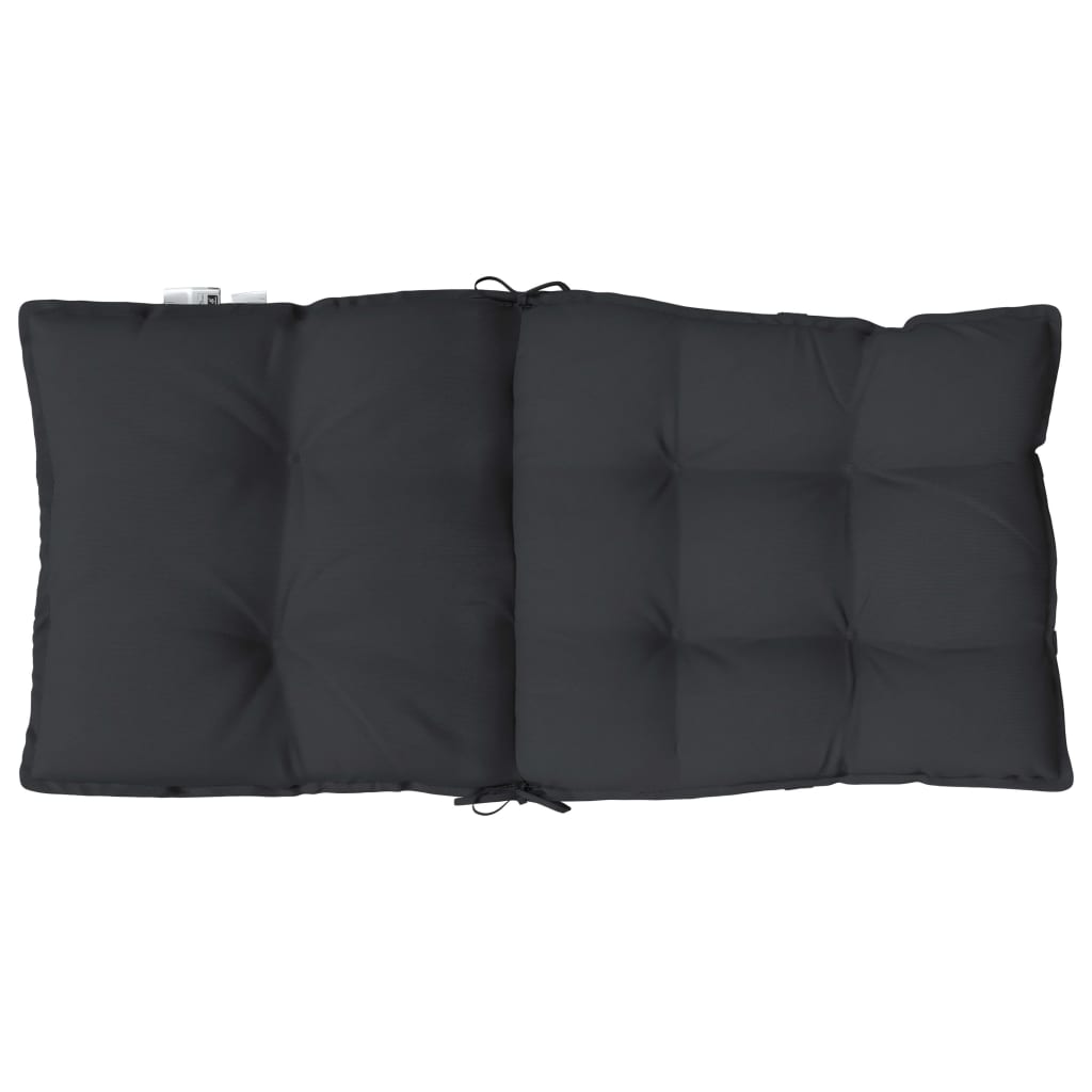 vidaXL Almofadões cadeira encosto baixo 6 pcs tecido oxford preto