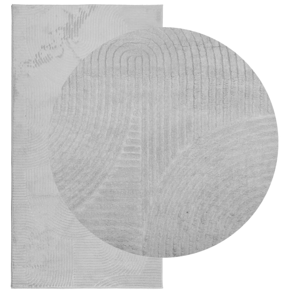 vidaXL Tapete de pelo curto IZA visual escandinavo 80x150 cm cinzento