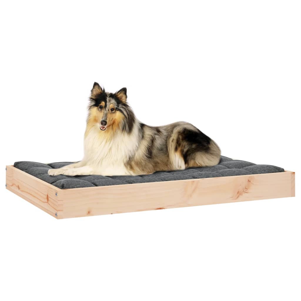 vidaXL Cama para cães 91,5x64x9 cm madeira de pinho maciça