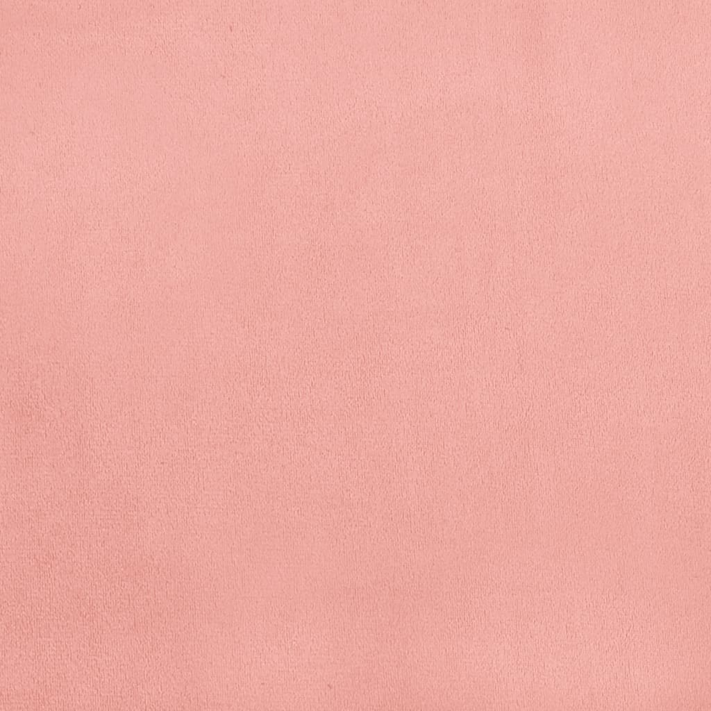 vidaXL Colchão de molas ensacadas 120x190x20 cm veludo rosa