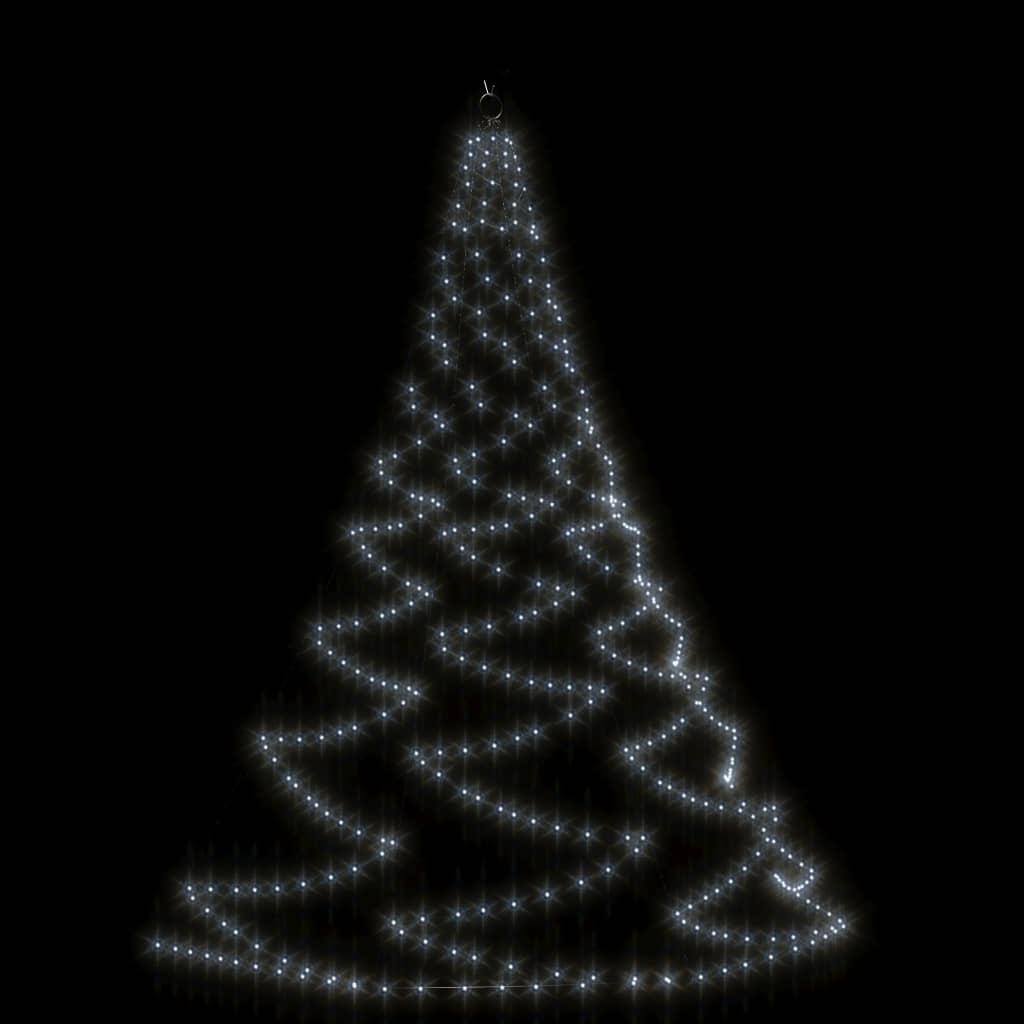 vidaXL Árvore de Natal parede 260 luzes LED 3 m int/ext branco frio