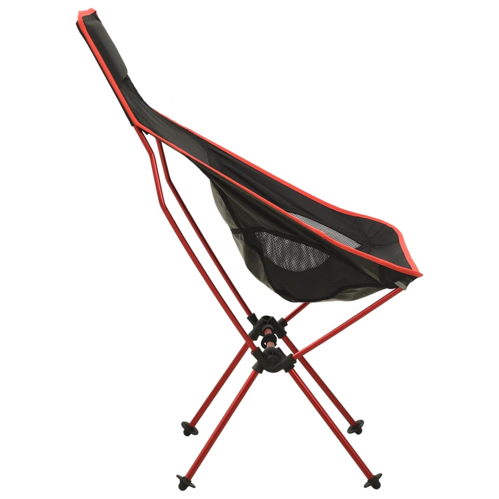vidaXL Cadeira de campismo dobrável PVC e alumínio preto