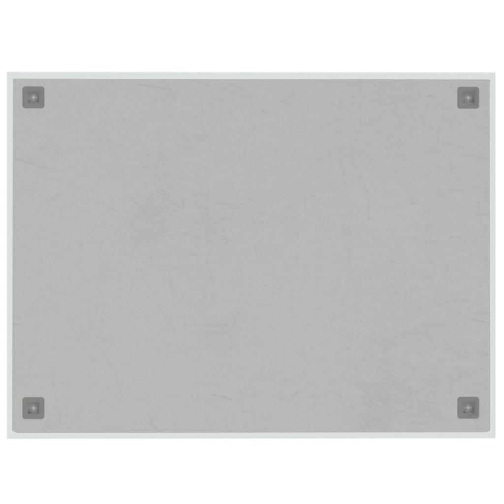 vidaXL Quadro magnético de parede 80x60 cm vidro temperado branco