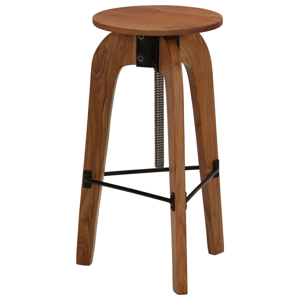 vidaXL Cadeiras de bar 2 pcs madeira de acácia maciça