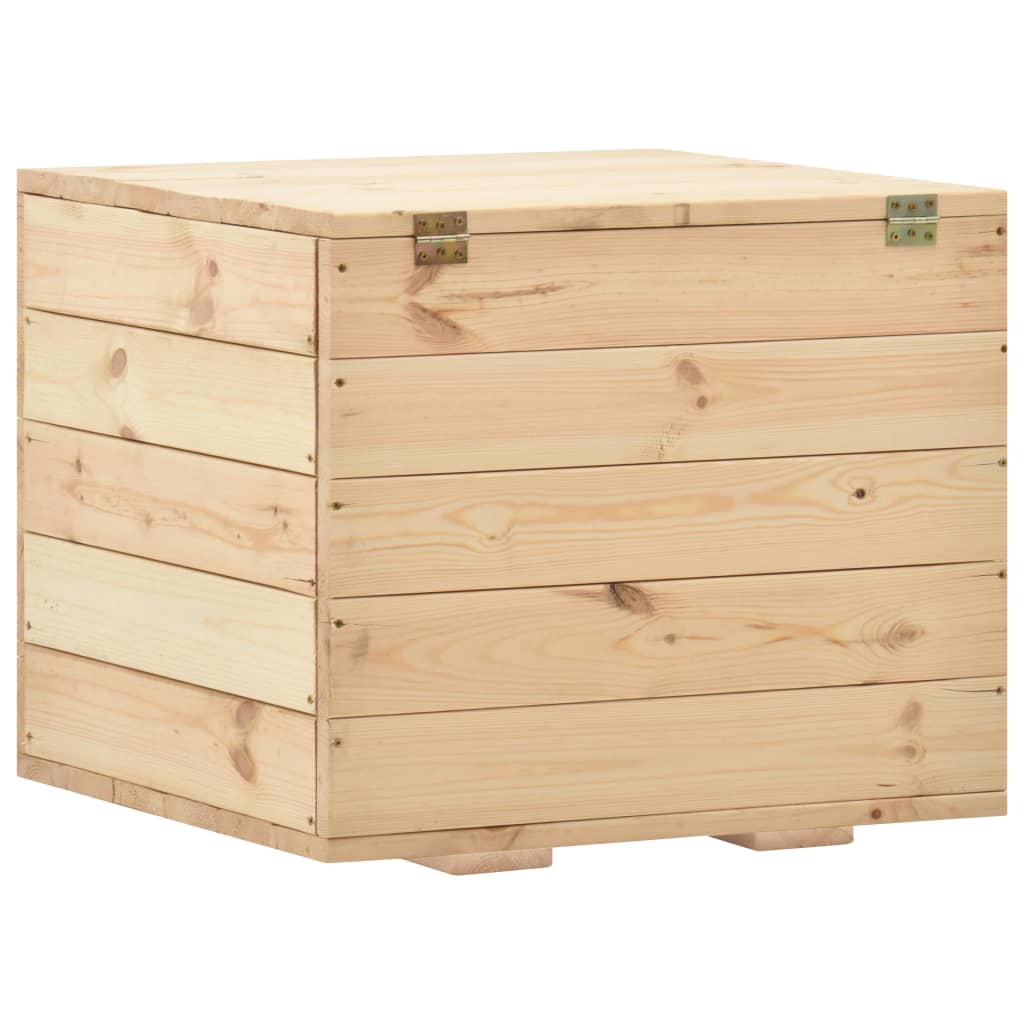 Caixa de arrumação grande em madeira maciça de pinho, cor branca VidaXL  823625 - Habitium®