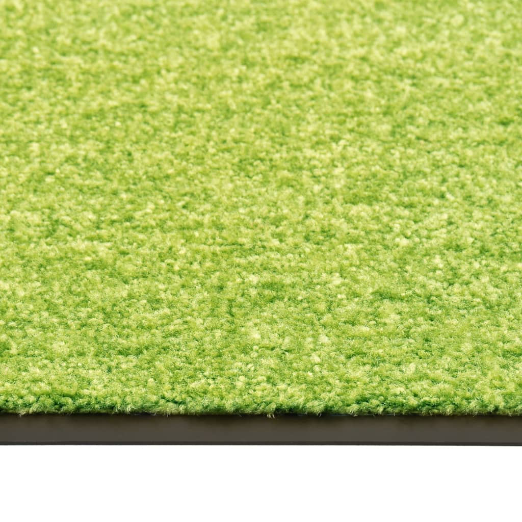 vidaXL Tapete de porta lavável 60x90 cm verde