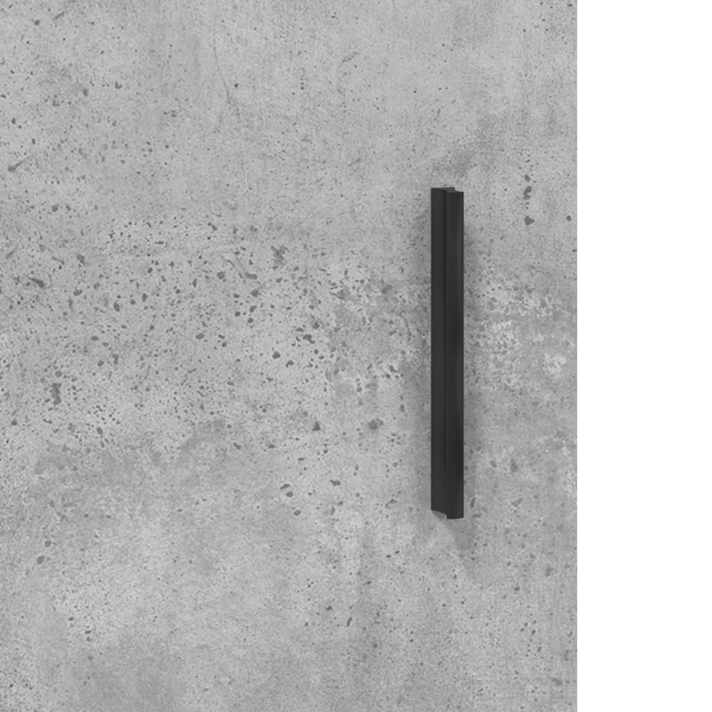 vidaXL Armário alto 34,5x34x180 cm madeira processada cinza cimento