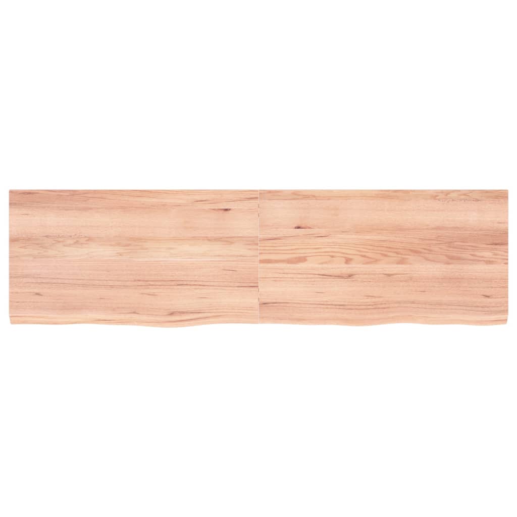 vidaXL Bancada p/ WC 180x50x(2-4) cm madeira maciça tratada castanho