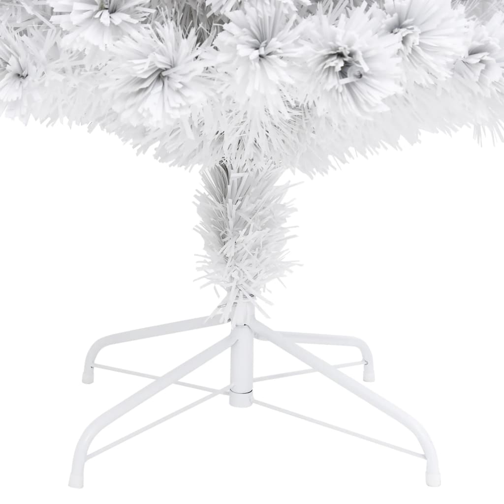 vidaXL Árvore Natal artificial pré-iluminada 210 cm fibra ótica branco