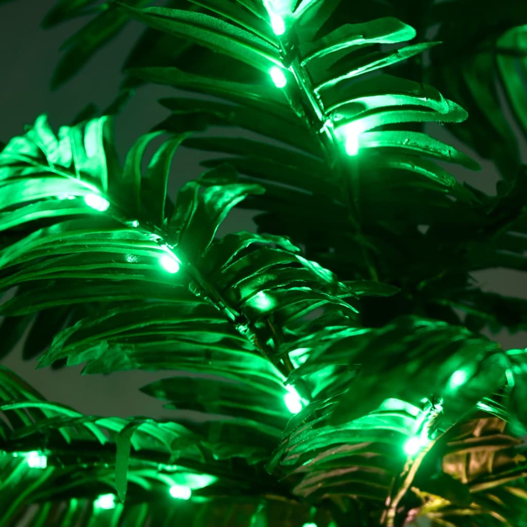 vidaXL Palmeira c/ 72 luzes LED 120 cm branco quente