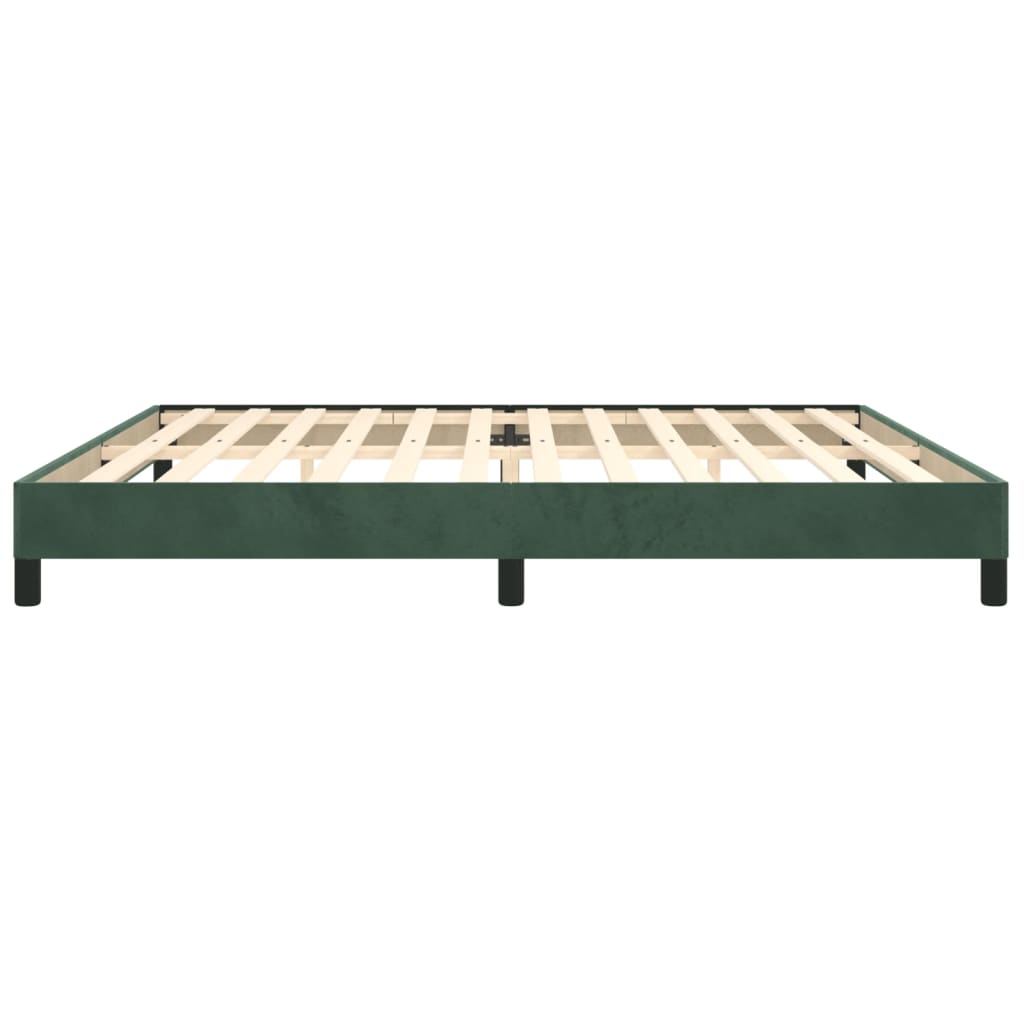 vidaXL Estrutura de cama 200x200 cm veludo verde-escuro