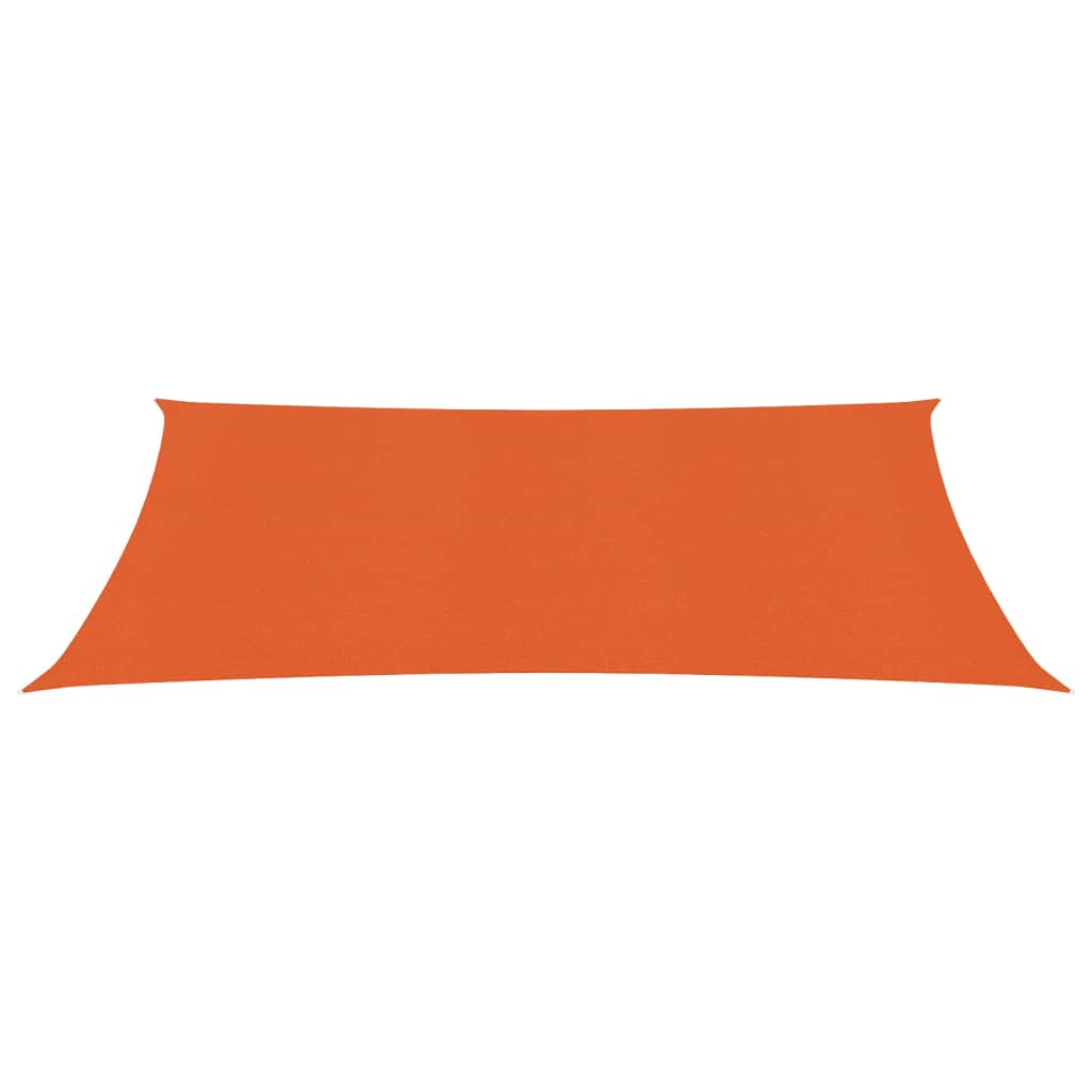 vidaXL Para-sol estilo vela 160 g/m² 2x5 m PEAD laranja