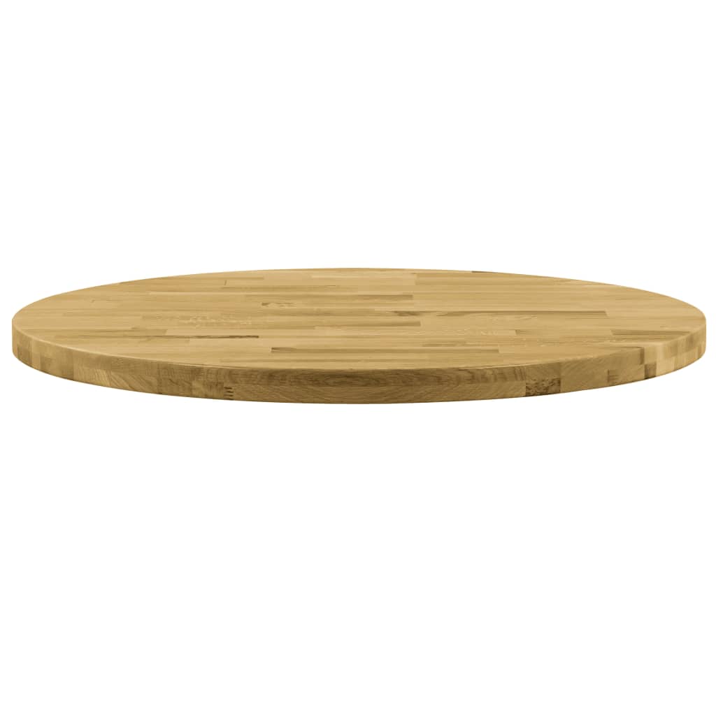 vidaXL Tampo de mesa madeira de carvalho maciça redondo 44 mm 800 mm
