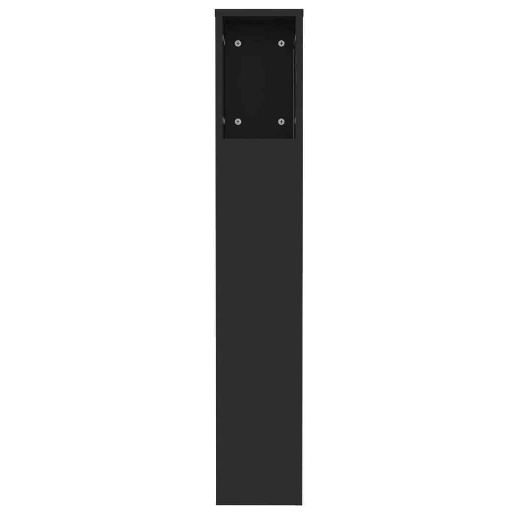 vidaXL Armário de cabeceira 120x18,5x102,5 cm preto