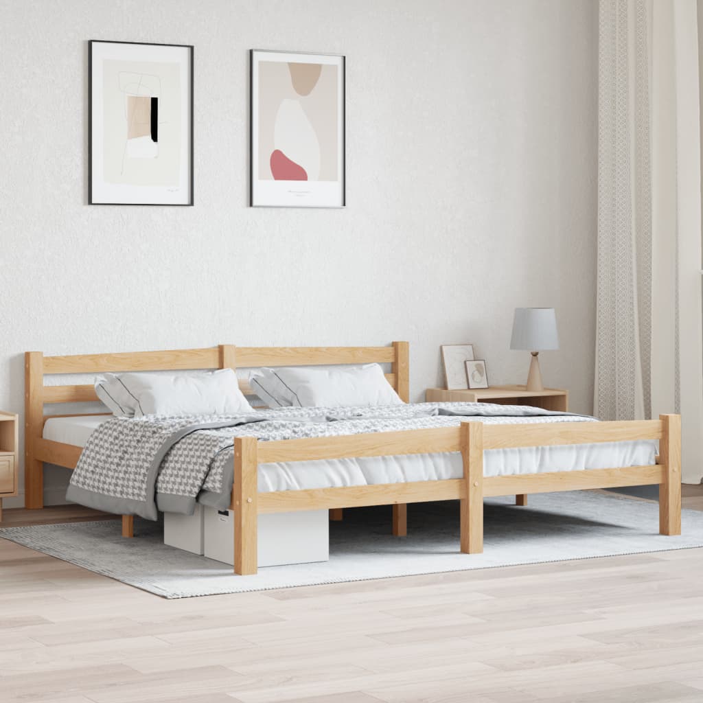 vidaXL Estrutura de cama em pinho maciço 180x200 cm