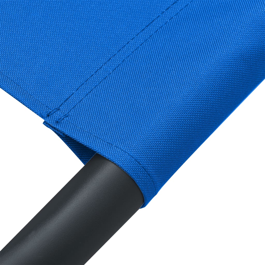 vidaXL Espreguiçadeira de exterior em tecido azul