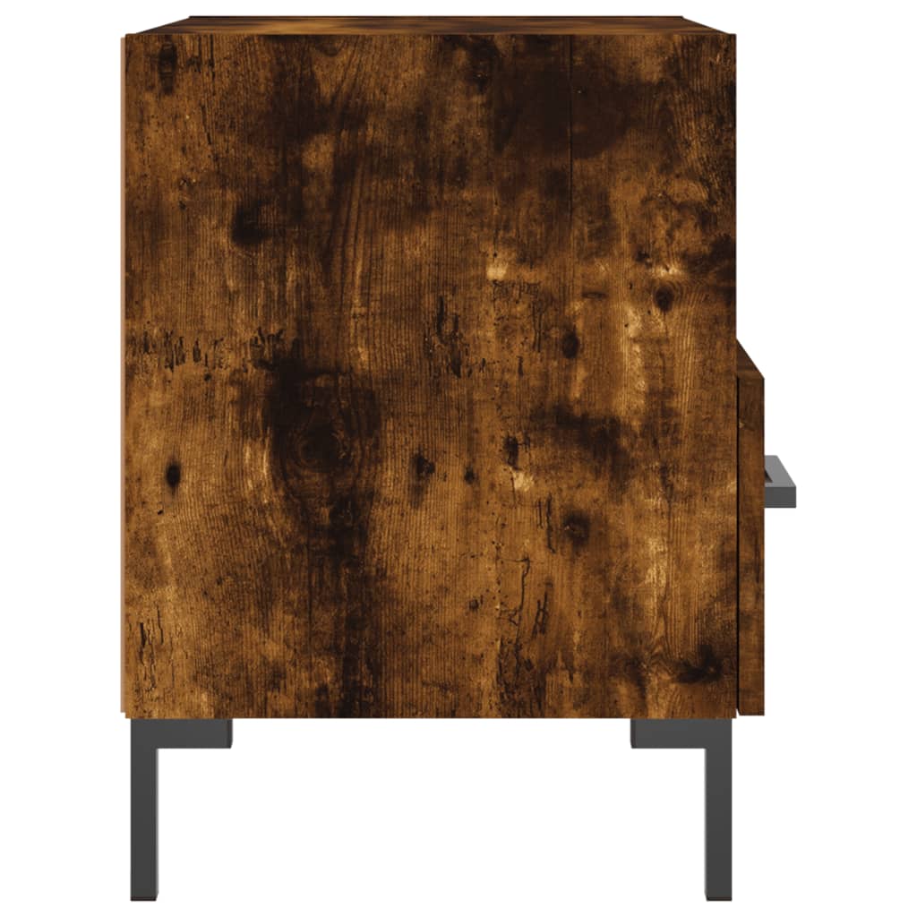 vidaXL Mesa cabeceira 40x35x47,5 cm derivados madeira carvalho fumado