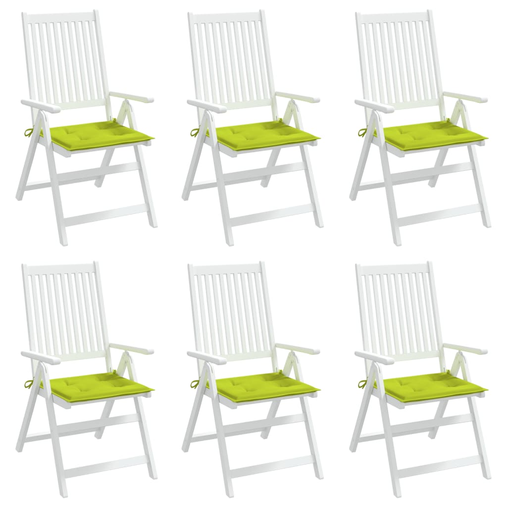 vidaXL Almofadões cadeiras jardim 6pcs tecido oxford verde brilhante