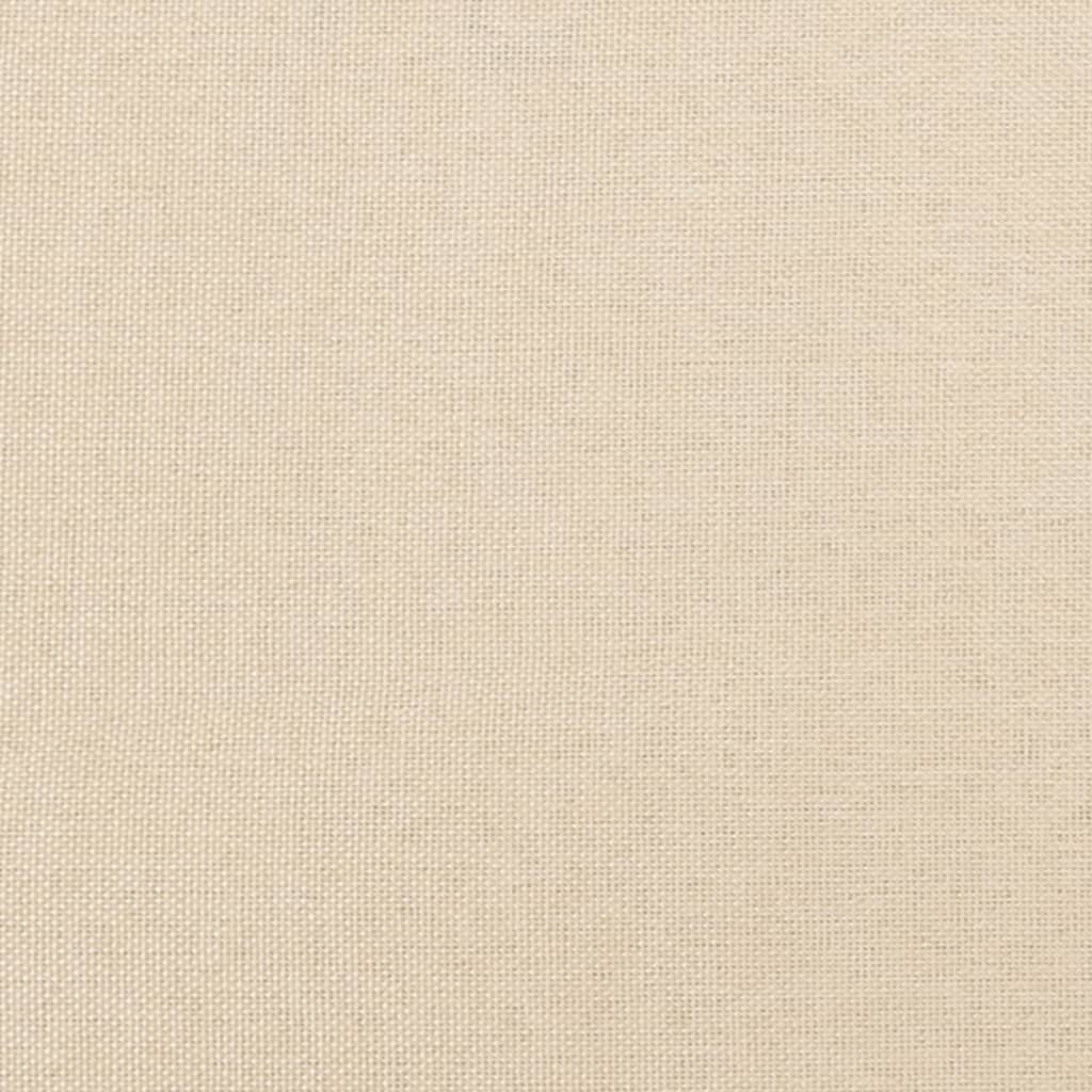 vidaXL Cama com molas/colchão 90x200 cm tecido cor crème